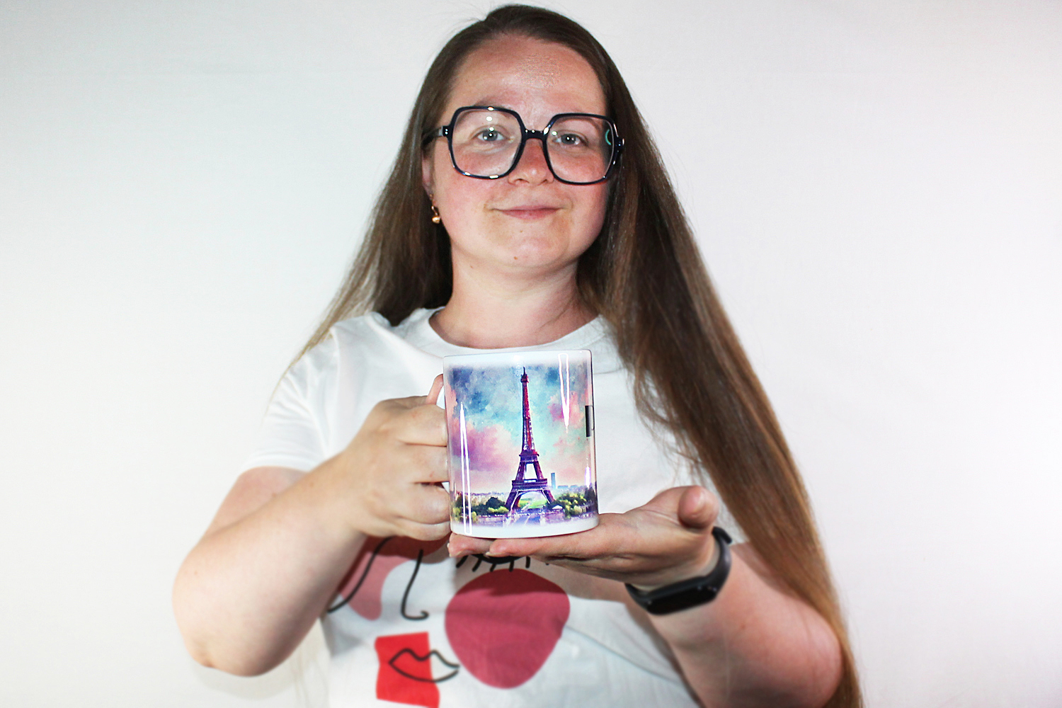 Tazza con la Torre Eiffel in stile acquerello — Parigi | Design originale di Anna Mamchur — 001PAA01M — foto 4