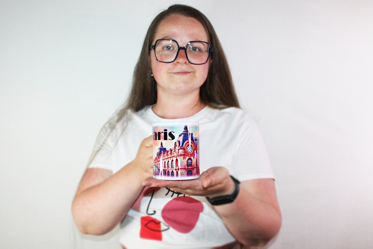 Tasse avec le Musée d’Orsay en style aquarelle — Paris | Design artistique d’Anna Mamchur — 005PAA01M — photo 4