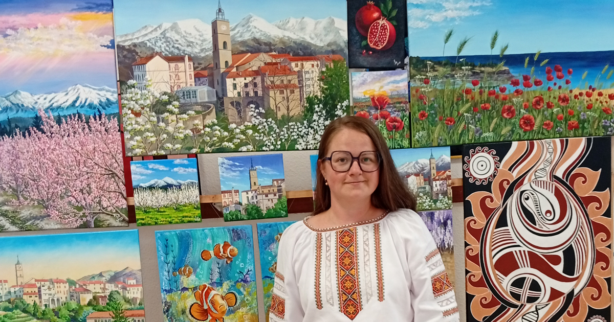 Bannière : Mon art lors de la Fête de l’Indépendance de l’Ukraine à Perpignan — Anna Mamchur