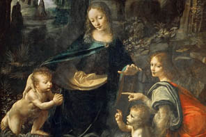 La Vierge aux rochers — Léonard de Vinci, Louvre, Paris