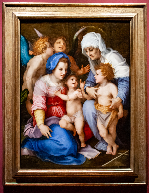Tableau «La Sainte Famille» d'Andrea del Sarto — composition religieuse, Louvre, Haute Renaissance