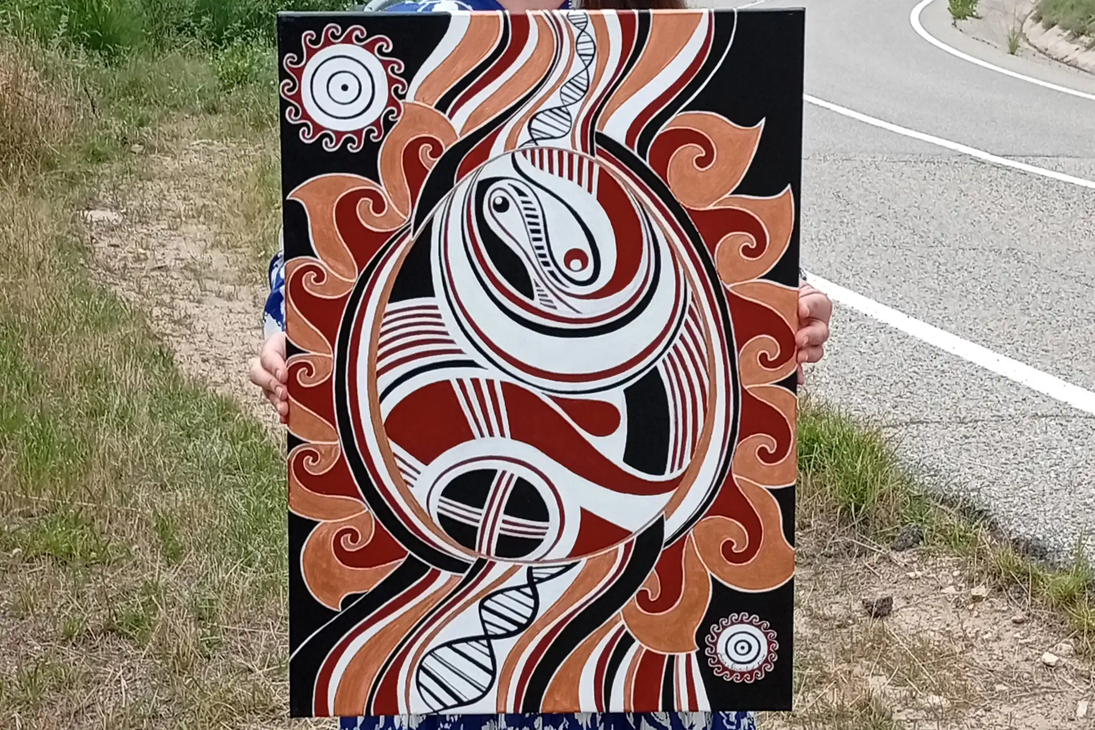 Source de vie — peinture acrylique d'Anna Mamchur — angle 2