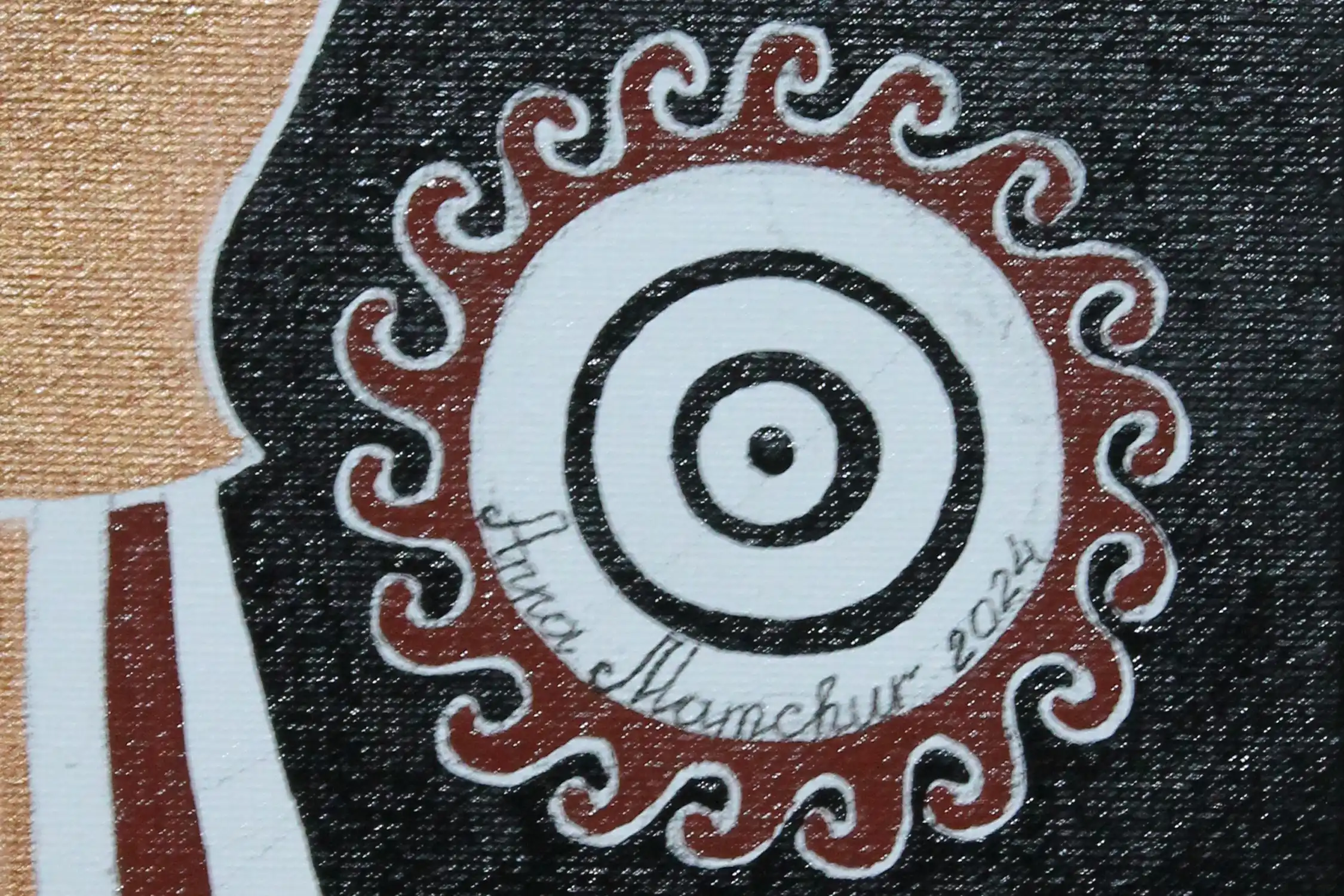 Source de vie — peinture acrylique d'Anna Mamchur — signature de l'artiste à l'avant