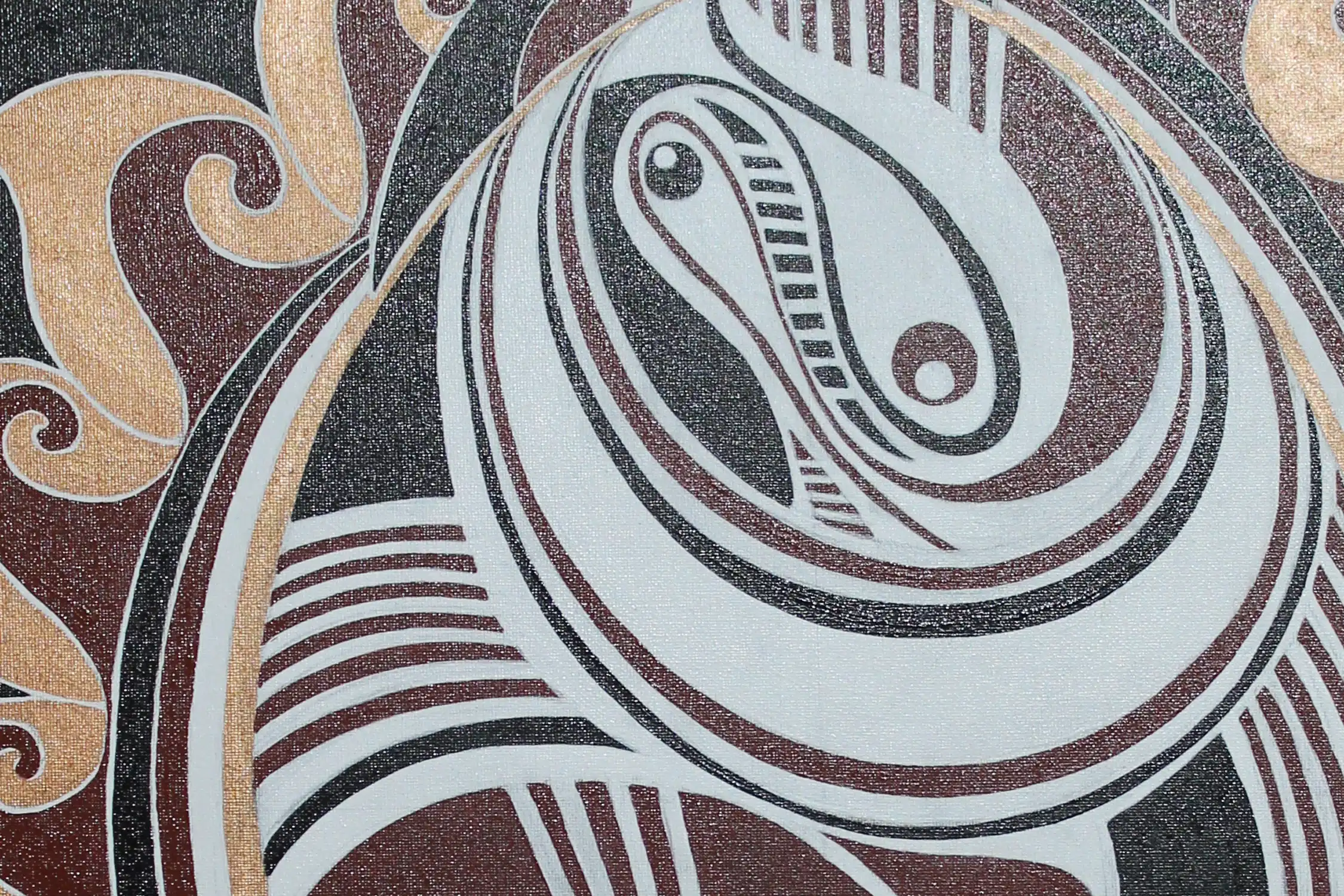 Source de vie — peinture acrylique d'Anna Mamchur — détail de l'œuvre