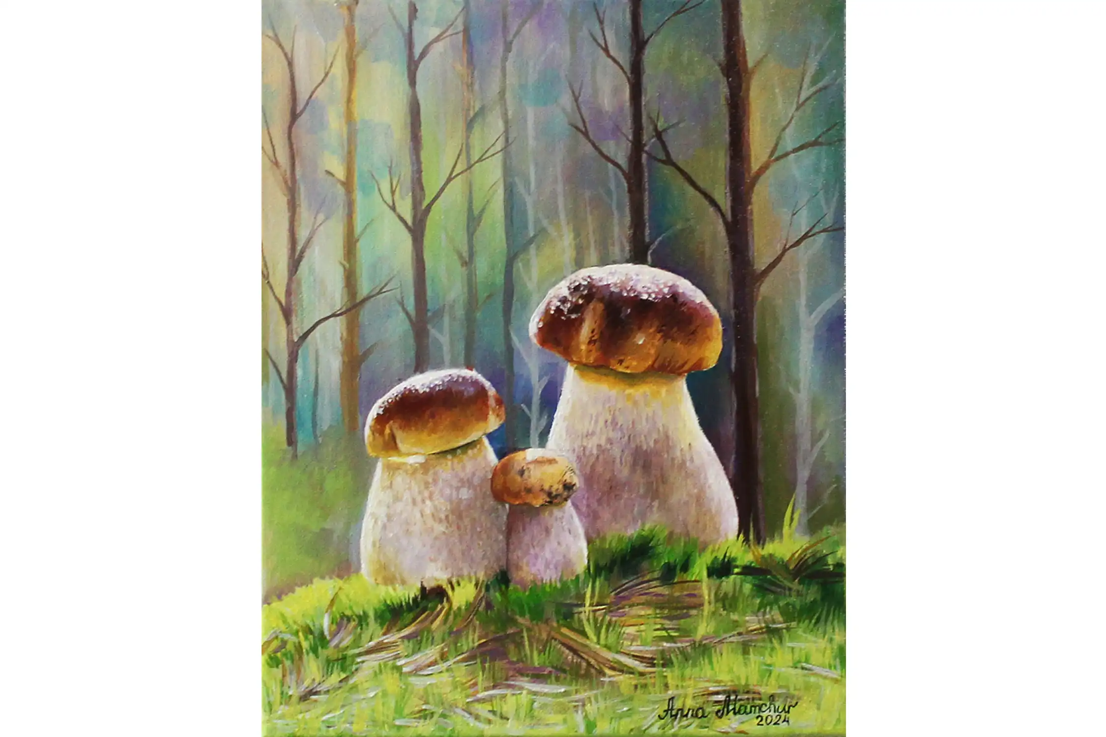 Famille de cèpes — peinture acrylique d’Anna Mamchur — image principale