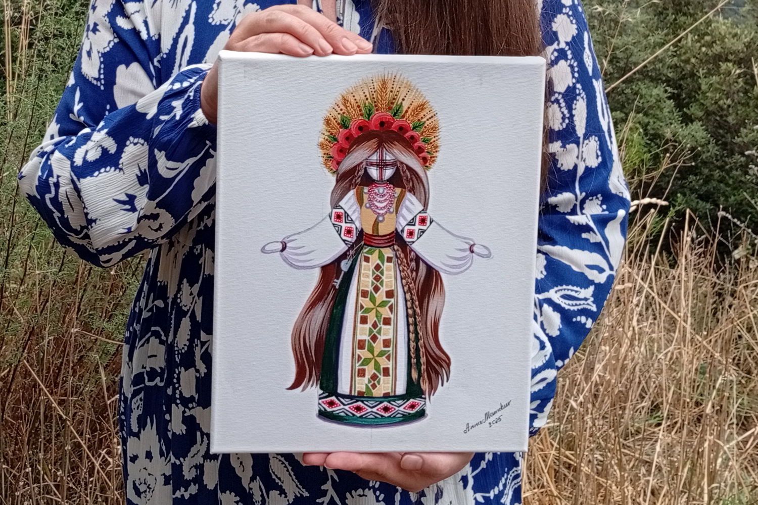 L’esprit de la Berehynia — peinture acrylique par Anna Mamchur — angle 2