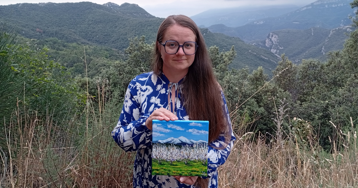 Printemps près du Canigou — Peinture acrylique par Anna Mamchur