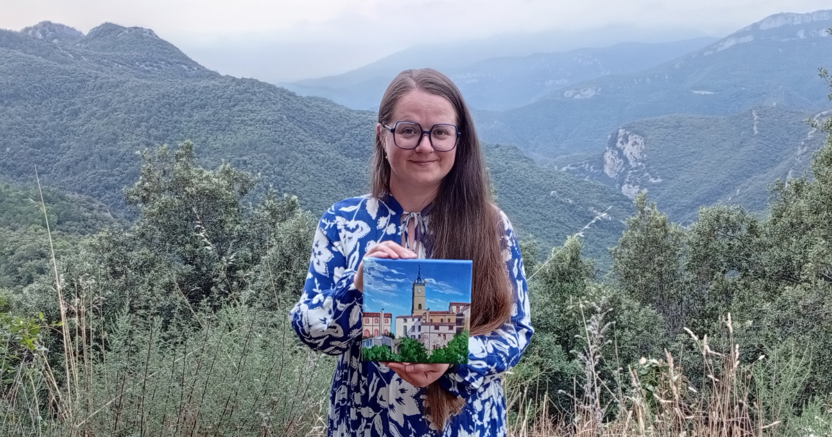 Saint-Laurent-de-Cerdans. Midi — Peinture acrylique par Anna Mamchur