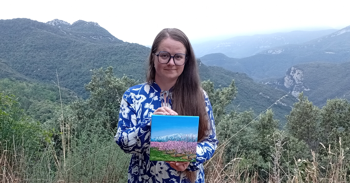 Parfum de printemps du Canigou — peinture acrylique par Anna Mamchur