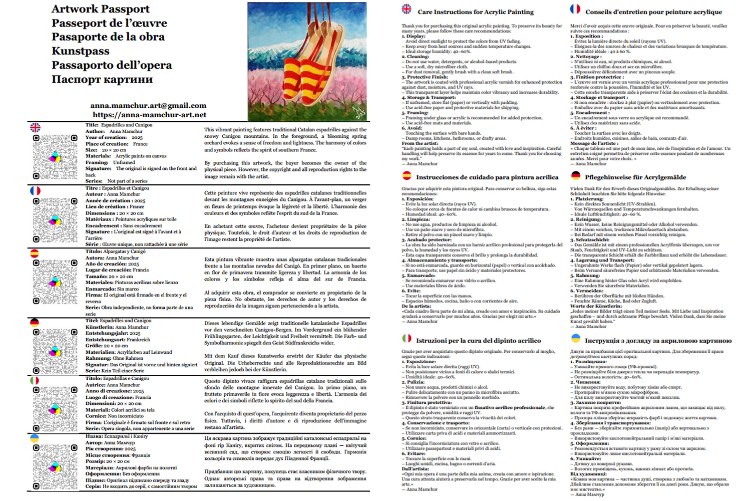 Espadrilles et Canigou — Certificat d’authenticité