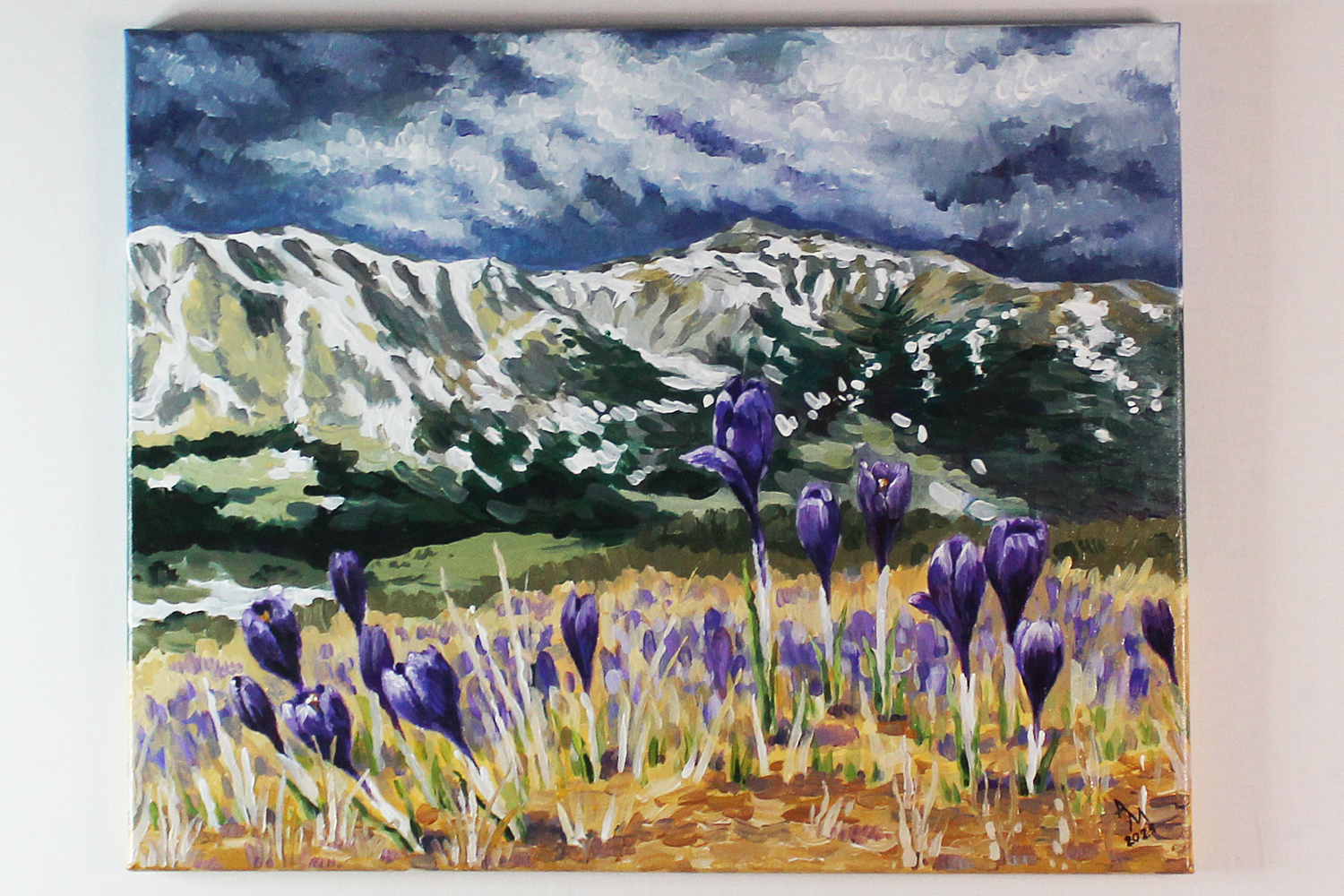 Le dernier souffle de l’hiver — peinture acrylique par Anna Mamchur - vue principale