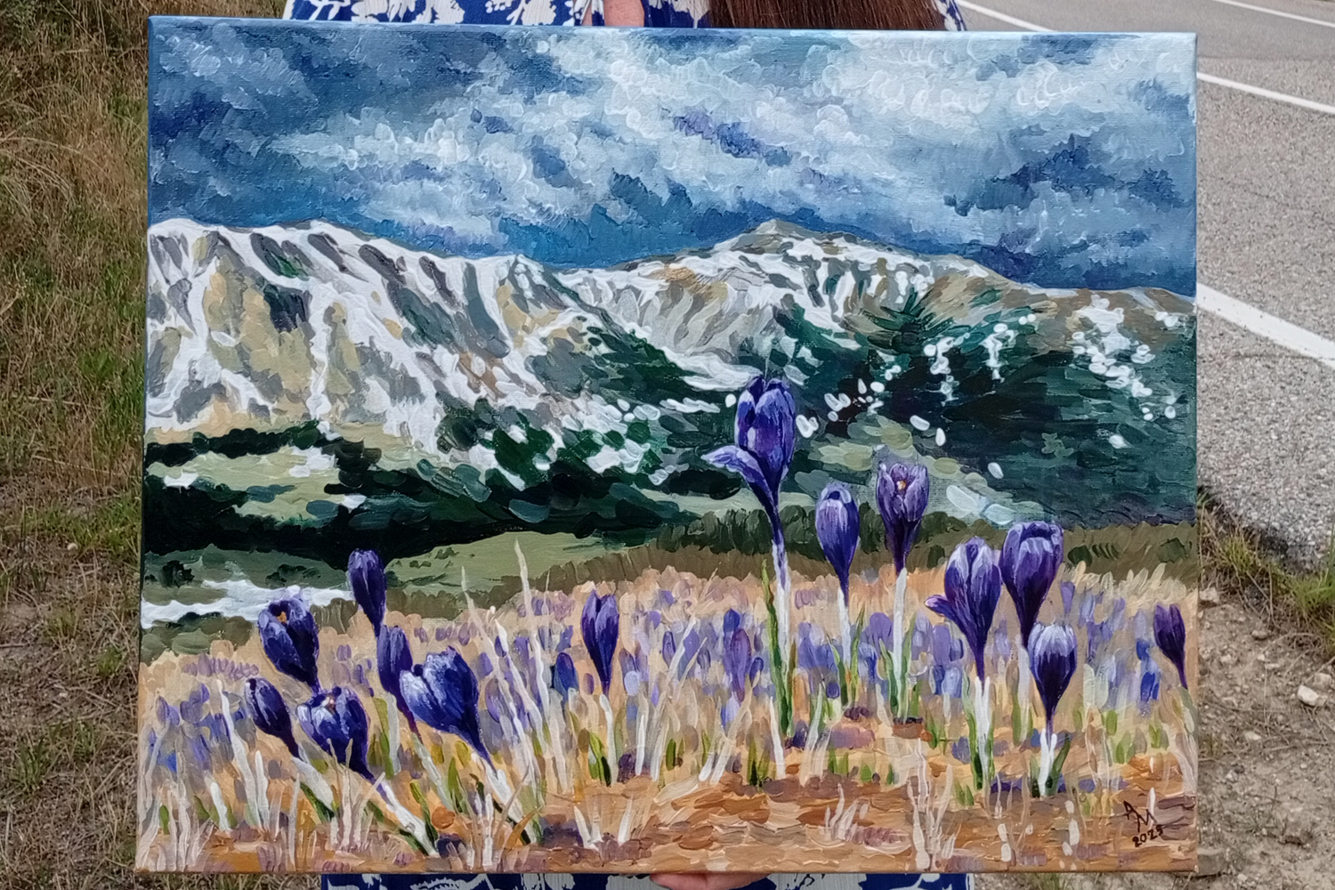 Le dernier souffle de l’hiver — peinture acrylique par Anna Mamchur - deuxième vue