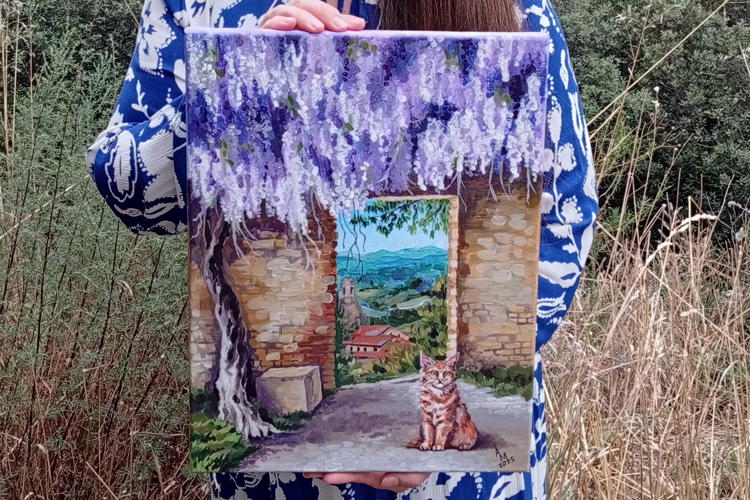 Sous la glycine — œuvre d’Anna Mamchur — angle 2