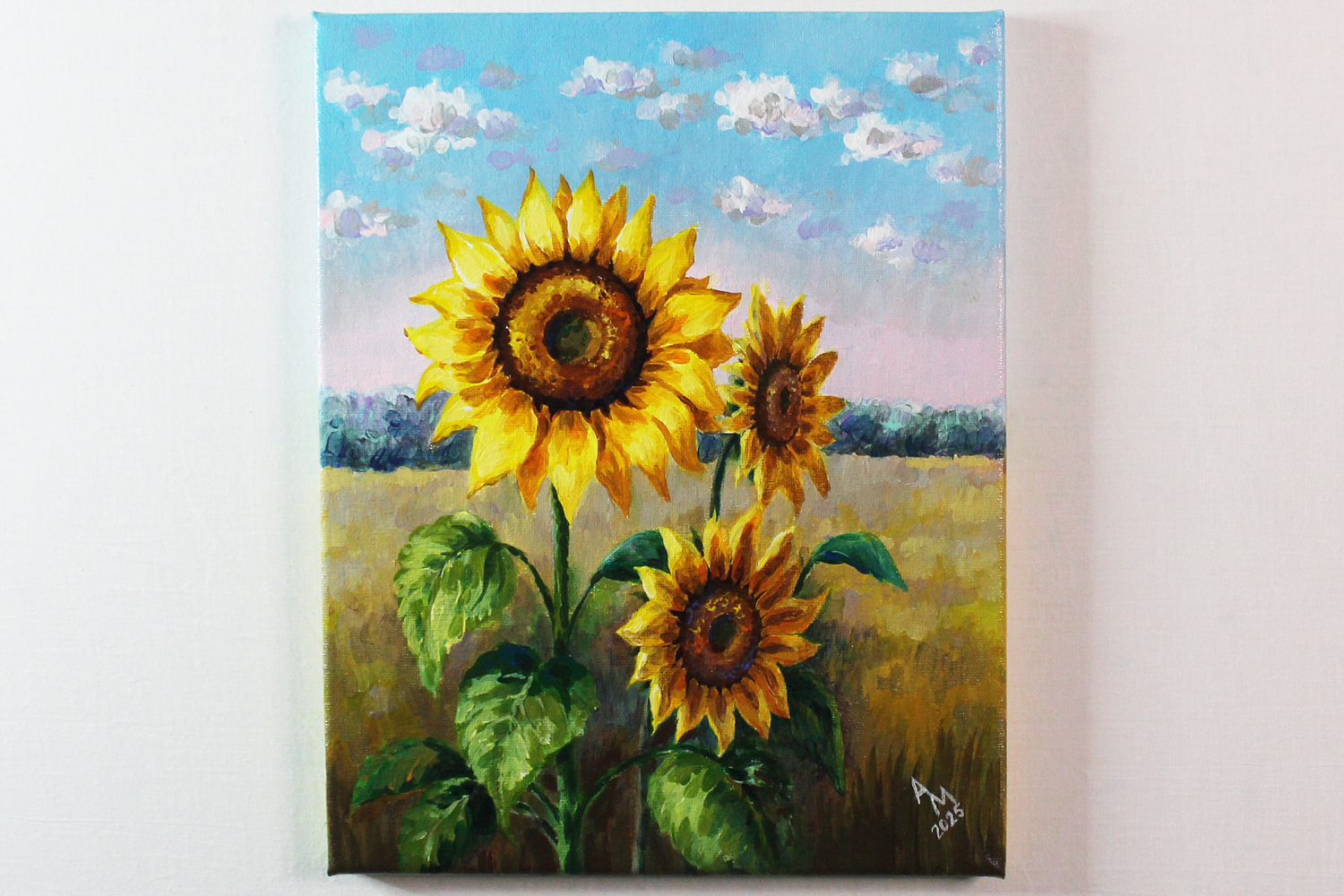 Tournesols à l’aube — Peinture acrylique par Anna Mamchur - image principale