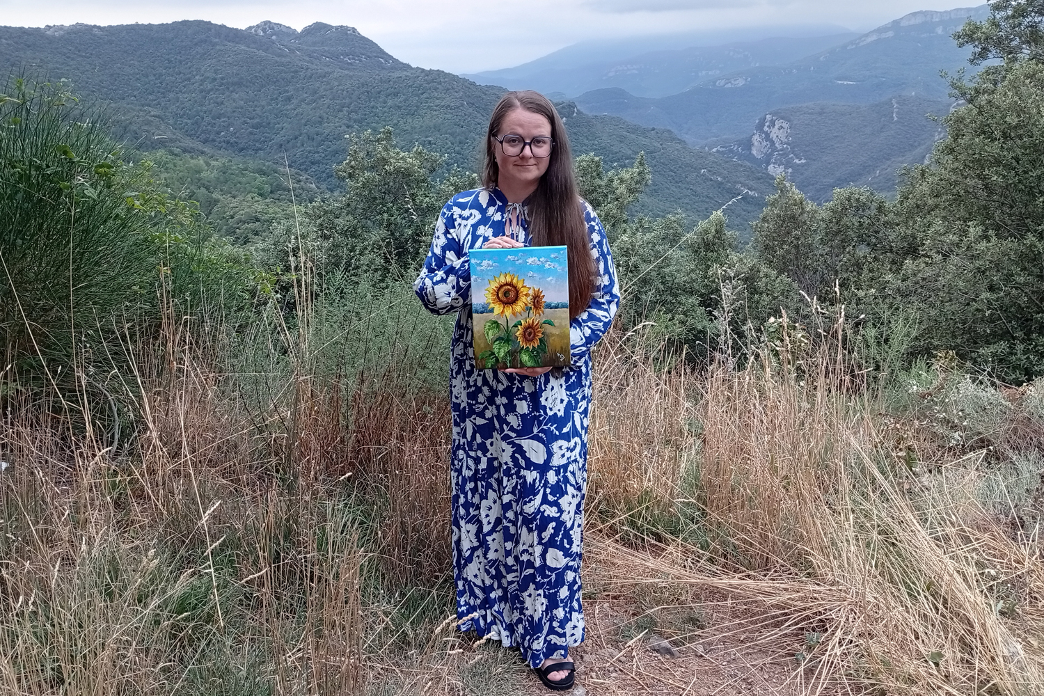 Tournesols à l’aube — dans les mains de l’artiste