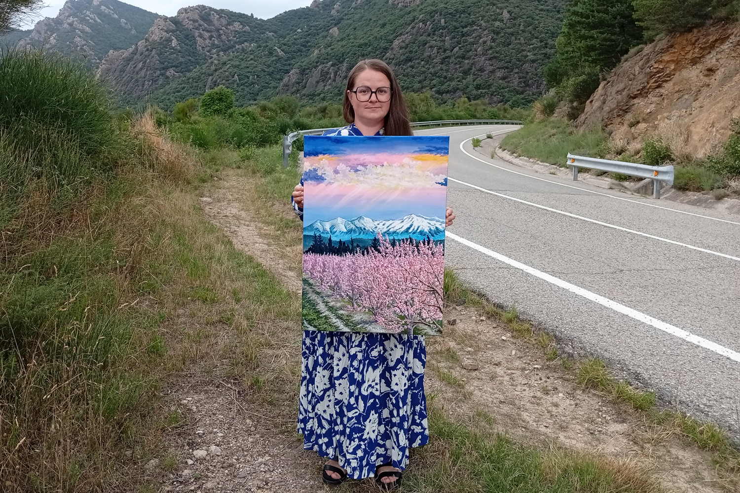 L’éclat du printemps sur le Canigou — dans les mains de l’artiste