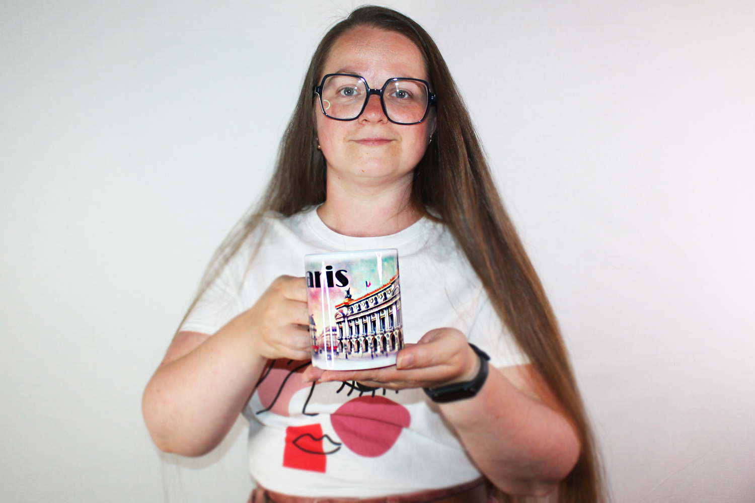 Mug with the Opéra Garnier in Watercolor Style — Paris | Original Design by Anna Mamchur — 010PAA01M — photo 4